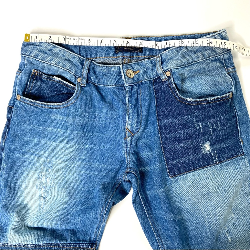 ZARA Distressed Patchwork Jean - Picture 9 of 13